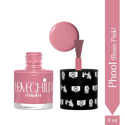 LoveChild Phool  Breathable Rose pink Glossy Nail Paint